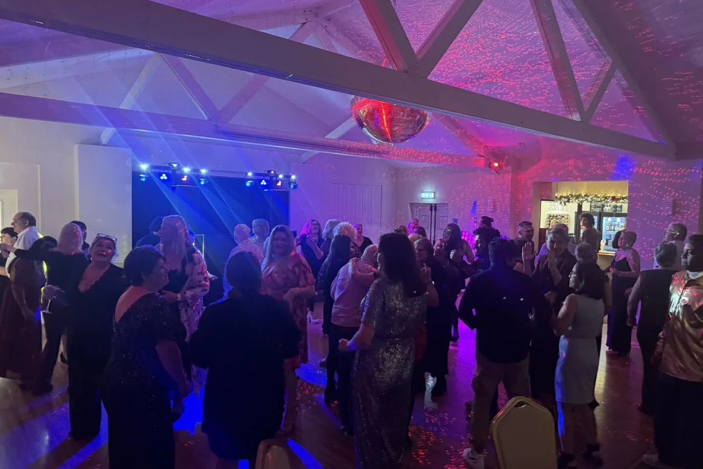 Guests dancing at a party